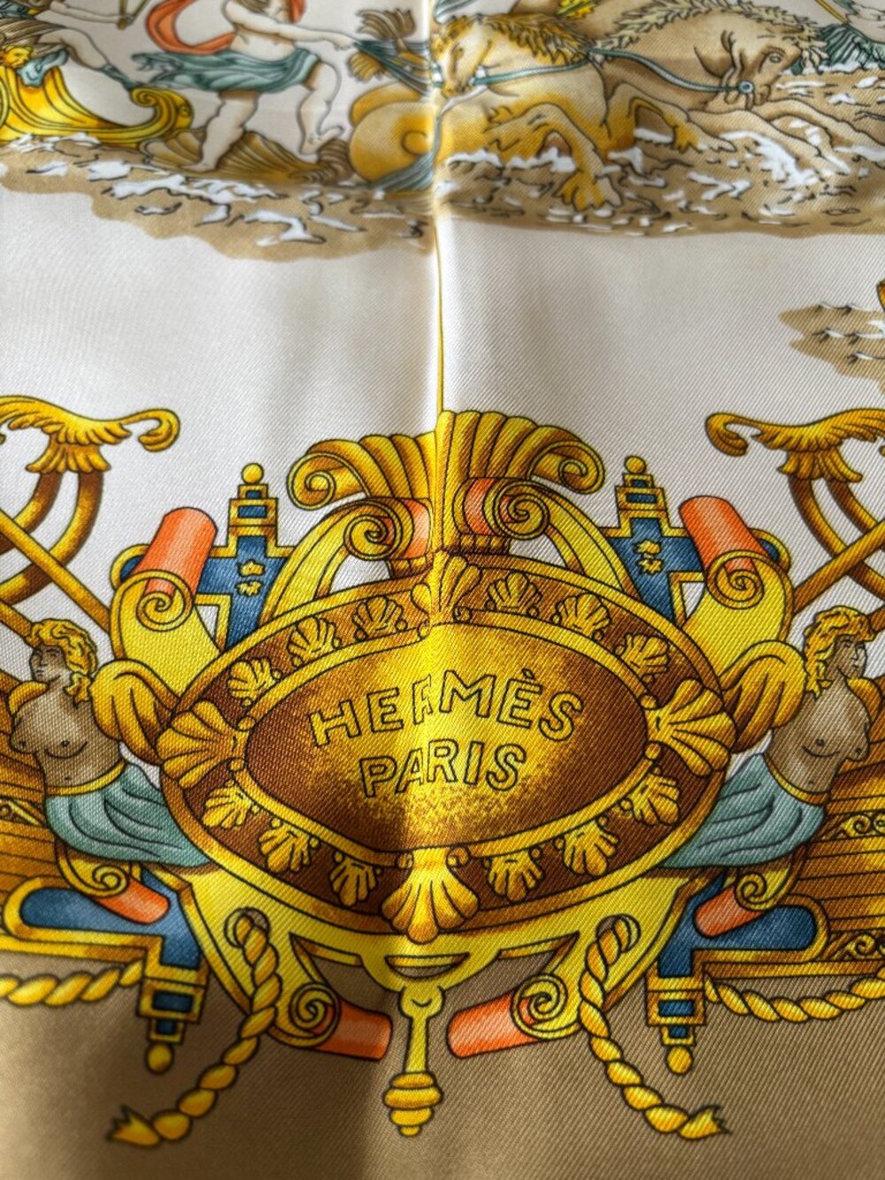 Hermès "Voiles de Lumière Scarf Multi Color Silk Satin Multi Color Silk Satin